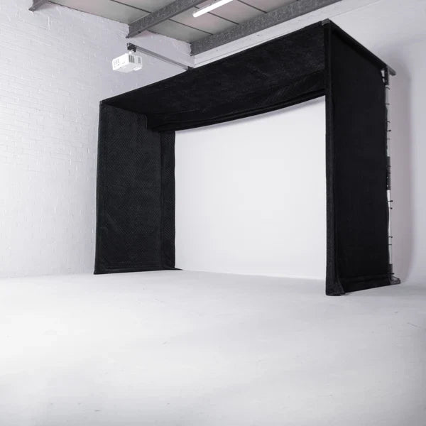 GolfBays Lux golf simulator hitting enclosure