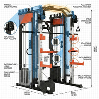 Home Gym Smith Machine Cable Crossover Weightlifting Sports Training — How It Works
