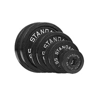 Steel Weight Plates 85LB Set - 2 Inch Center Premium Coating 2X 25Lb, 10Lb, 5Lb, and 2.5Lb for Weight Lifting Barbells