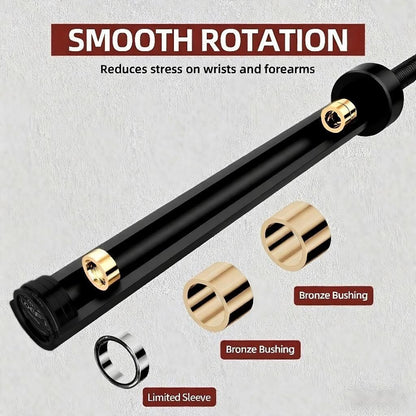 Olympic Barbell 7Ft, Barbell for Weightlifting and Powerlifting 45Lb, Olympic Bar for 1500Lbs Capacity, Weight Bar Fit 2” Standard Weights (Fully Black, 7Ft)
