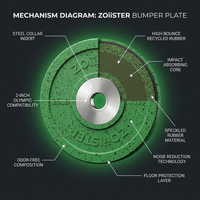 2-Inch Bumper Plate Olympic Weight Plate High Bounce Bumper Weight Plate with Steel Insert Strength Training Weight Lifting Plate — How It Works