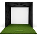 5-Minute Setup Golf Simulator Enclosure with HUB Frame, HD Impact Screen &amp; Golf Hitting Mat