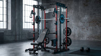 Smith Machine for Home Gym,2000Lbs Multi-Function Power Cage with Cable Crossover System, Squat Rack with Smith Bar and More Attachment — Lifestyle