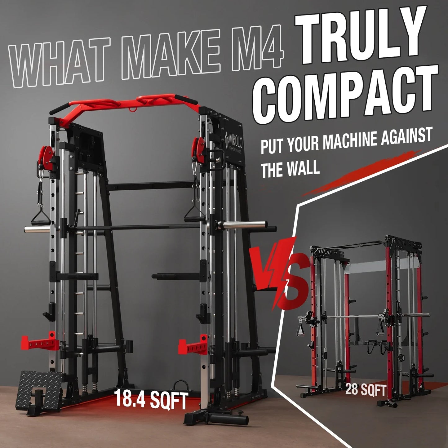 All-In-One Home Gym Power Rack with Smith Machine, Cable Crossover, and Weight Bench (2,200 Lb Capacity)