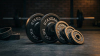 Steel Weight Plates 85LB Set - 2 Inch Center Premium Coating 2X 25Lb, 10Lb, 5Lb, and 2.5Lb for Weight Lifting Barbells — Lifestyle