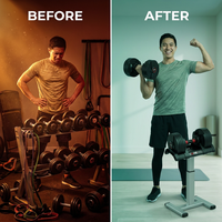 Adjustable Dumbbell Set — Before & After