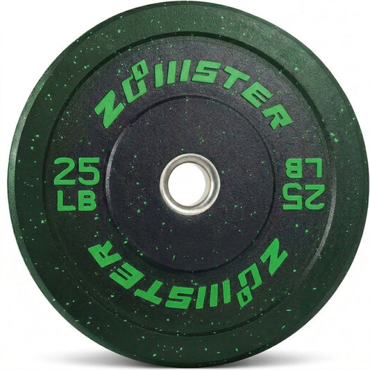 2-Inch Bumper Plate Olympic Weight Plate High Bounce Bumper Weight Plate with Steel Insert Strength Training Weight Lifting Plate — Studio Shot