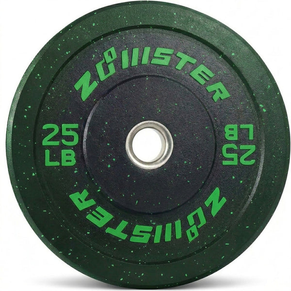 2-Inch Bumper Plate Olympic Weight Plate High Bounce Bumper Weight Plate with Steel Insert Strength Training Weight Lifting Plate — Studio Shot