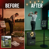 Golf Launch Monitor Built for Practice Anywhere, Dual Doppler Radar, Photometric Cameras, GOLFTEC Training — Before & After