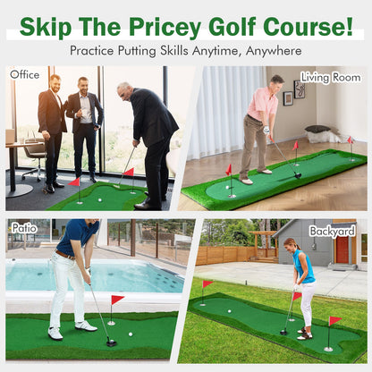 Golf Putting Green with Realistic Artificial Grass Turf