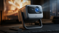 JMGO N1S 4K Portable Projector with RGB Triple Laser Optics, Google TV &amp; Intelligent Auto Adjustment — Lifestyle