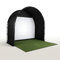 KHAMPA Golf Simulator Enclosure Kit with Premium Impact Screen, Black Surrounds &amp; DIY Frame System