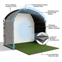 KHAMPA Golf Simulator Enclosure Kit with Premium Impact Screen, Black Surrounds &amp; DIY Frame System — How It Works