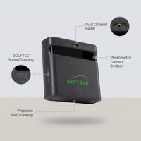 ST MAX Launch Monitor with GOLFTEC Speed Training, Dual Doppler Radar &amp; Photometric Cameras — infographic