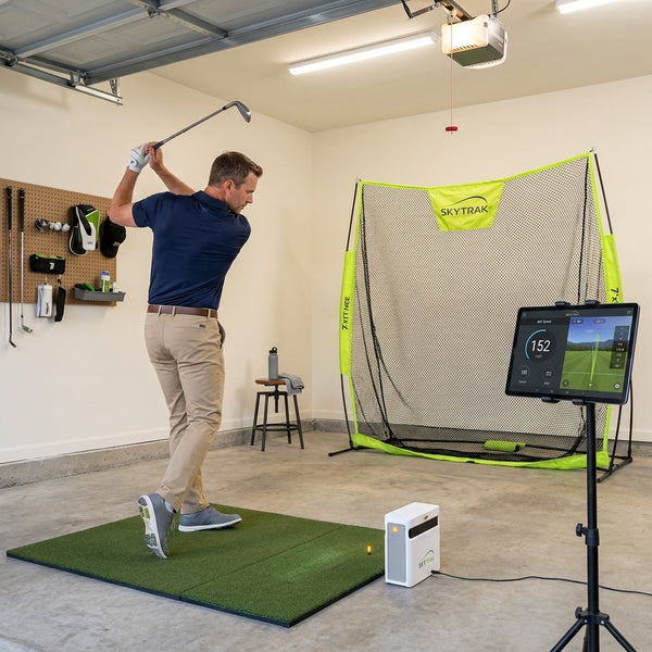 Golf Launch Monitor Designed for Home Practice, Photometric Technology, Swing Data Tracking, 10x7 Net