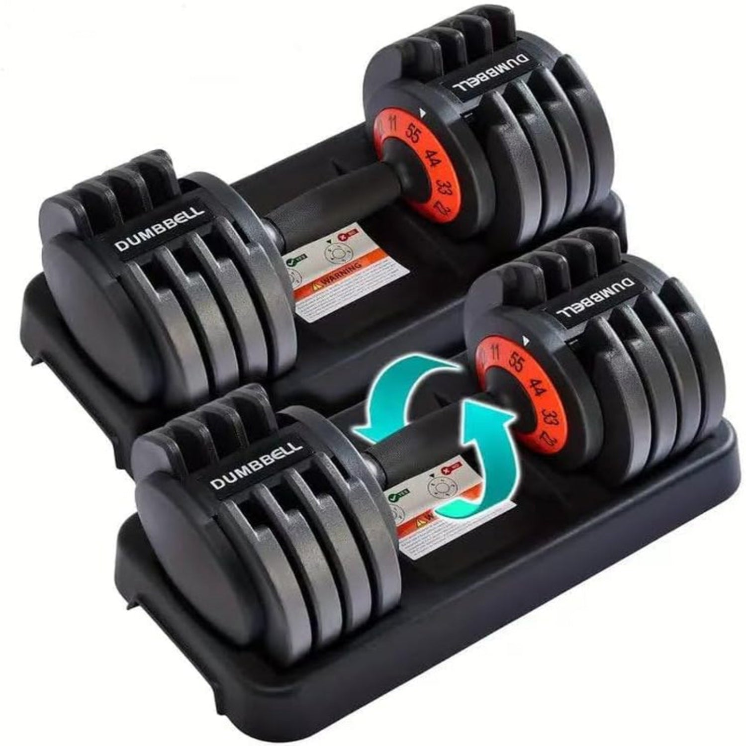 Adjustable Dumbbells 55LBS Dumbbell Set with Tray for Fitness,1-Sec Adjustable Weights Dumbbells Set,With Anti-Slip Texture Handle, Weight Set for Home Gym Suit Both Men and Women