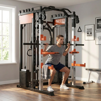 Home Gym Smith Machine Cable Crossover Weightlifting Sports Training — Lifestyle